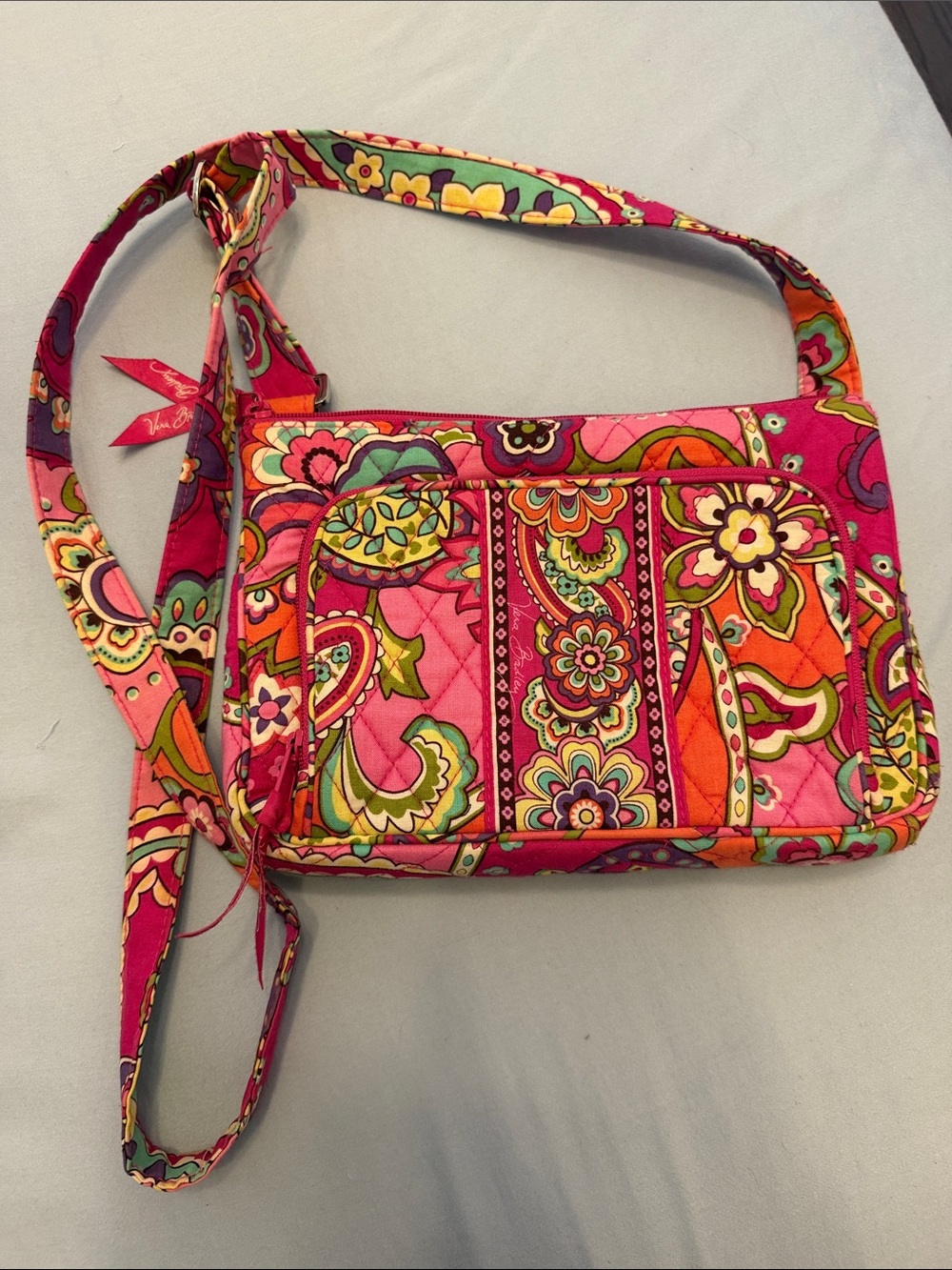 Vera Bradley Hot Pink Paisley Quilted Crossbody